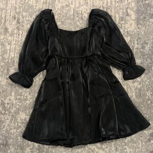 Black Puff Sleeve Dress